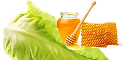 Компресс - мед и капустный лист